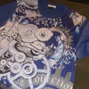 Versace Mens Blue Graphic Tee!